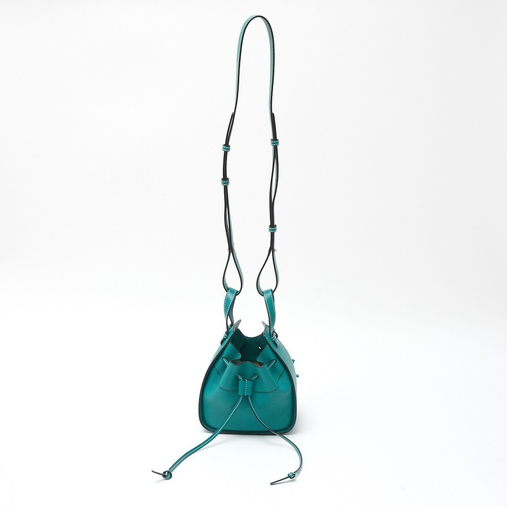 Loewe Green Emerald Leather Drawstring Hammock Bag - image 7